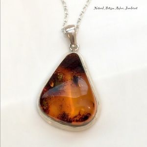 Natural Amber Pendant. Artisan Amber Pendant.